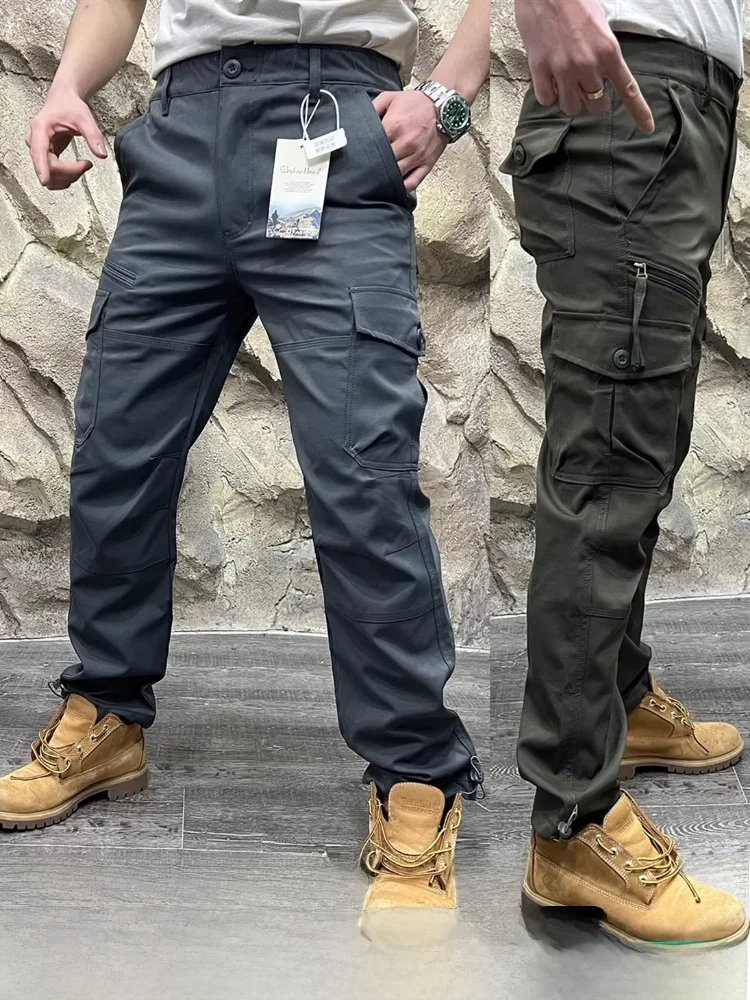 

German Crtsmanip 3D Tailoring Outdoor Paratrooper Pants Men's Hiking Soft ell Jaet Windproof Casual Trousers