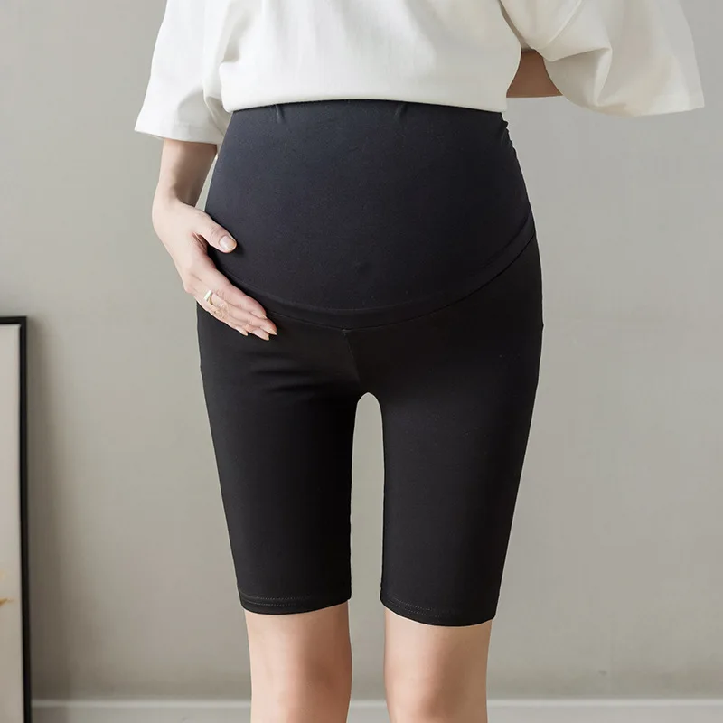 

1PC New Summer High Waist Pregnant Women Security Trousers Skinny Pregnancy Shorts Stretched Maternity Shorts