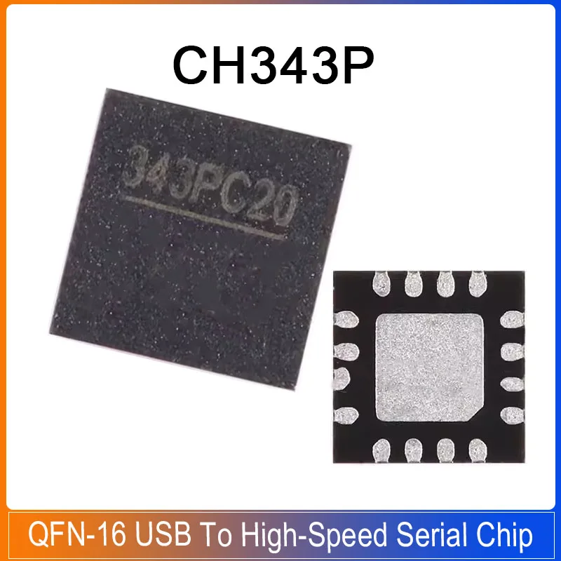 1/5/10 CH343P 343P QFN-16 USB to high-speed serial chip