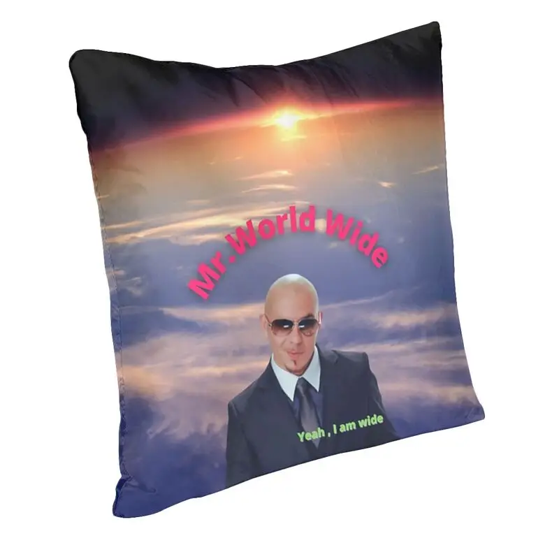 Mr World Pitbull Pillow Home Decorative Modern American Rapper Singer Cushions for Sofa Square 40x40cm Pillowcase