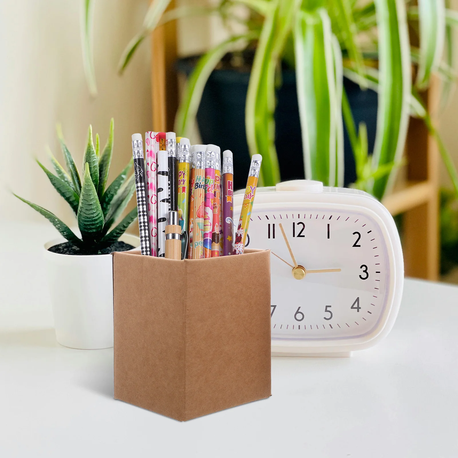 

8 Pcs Paper Pen Holder Desk Organizer Paperclip Container Accessories Storage Box Mini Trash Can Binder Makeup Brush Office