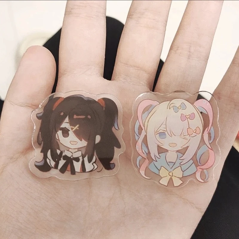 2 szt. Akrylowe przypinki Needy Girl Overdose KAngel Ame Chan Broszki Kolekcja NGO Gadżety Kawaii Ozdoba na Torbę Prezent dla Fanów z Kreskówek