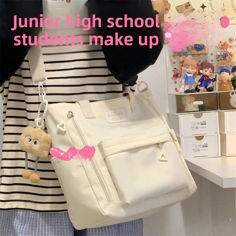 

Casual Crossbody Backpack for Junior And High School Students Girls' Single Shoulder Bag for Outing Book Lifting Children's Bag