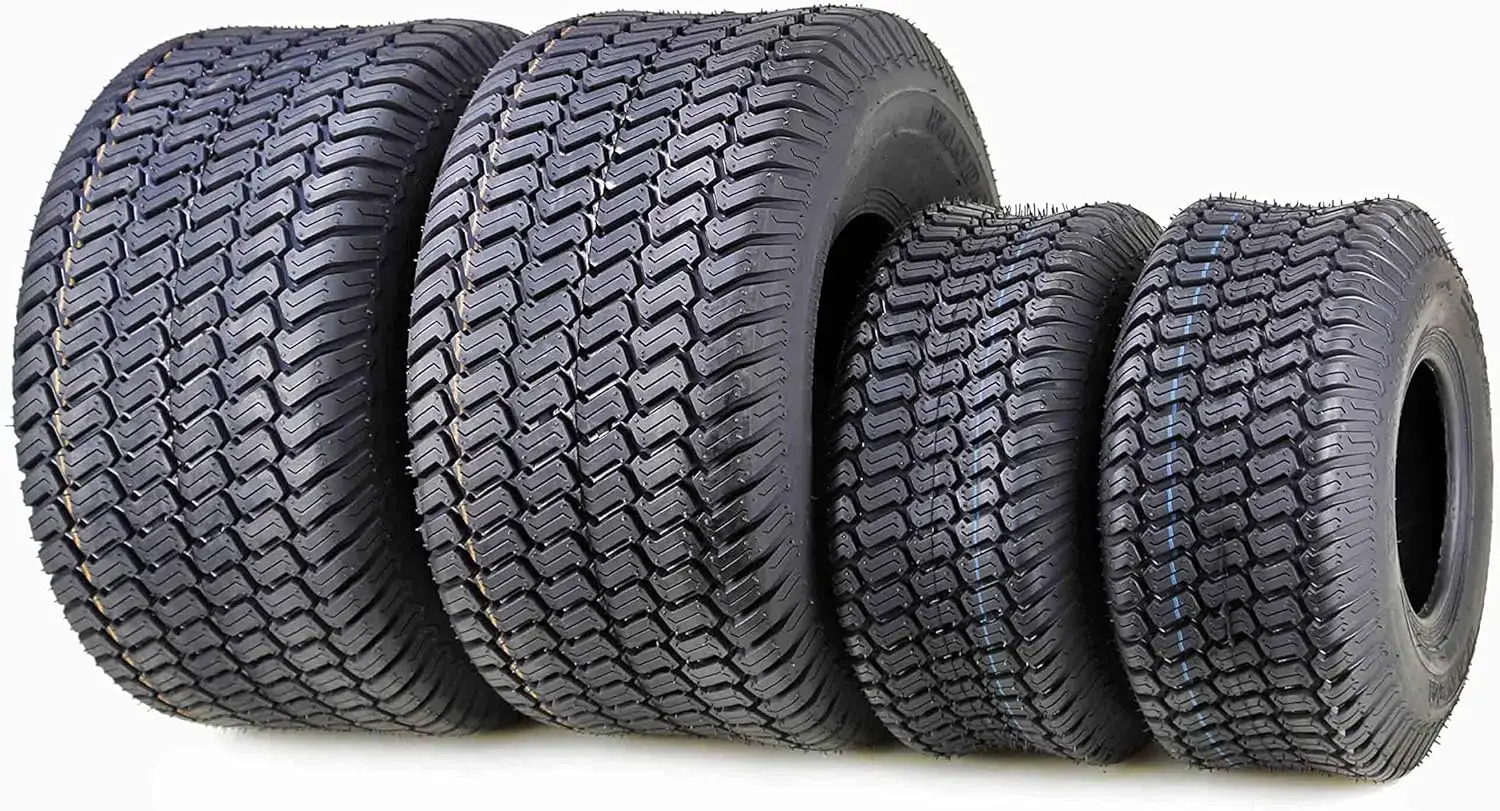 4 Pack 16x6.5-8 & 23x10.5-12 Ride Lawn Mower Turf Tires 4 PR