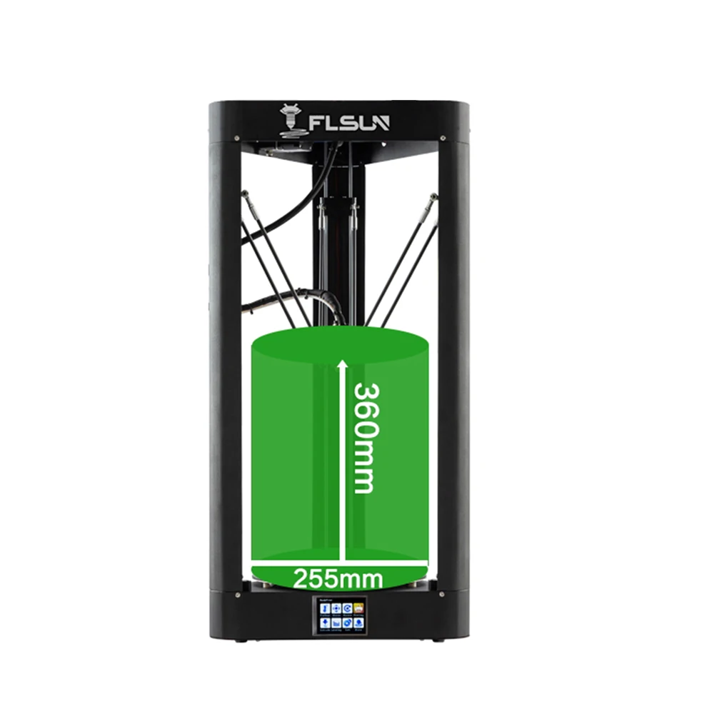 FLSUN 3D Printer QQ-S-PRO High Speed Auto-Leveling Switch Large Print Size Kossel  Delta Touch Screen WIFI Module 32-Bit Board