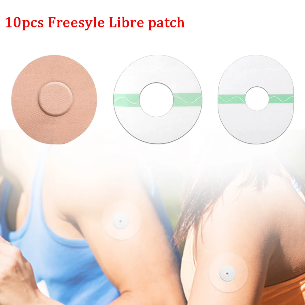 10PCS Portable Adhesive Patch Fixic Sensor Transparent Optional Fixed Outdoor Sports Patch Waterproof Round Oval Protective Tape