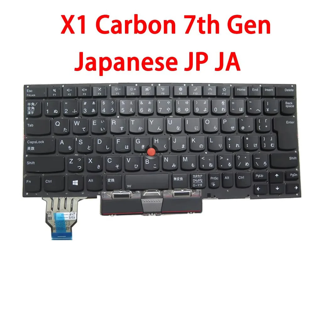 

Клавиатура для ноутбука Lenovo ThinkPad X1 Carbon 7-го поколения, английская, американская, японская, JP JA с подсветкой, черная, новая