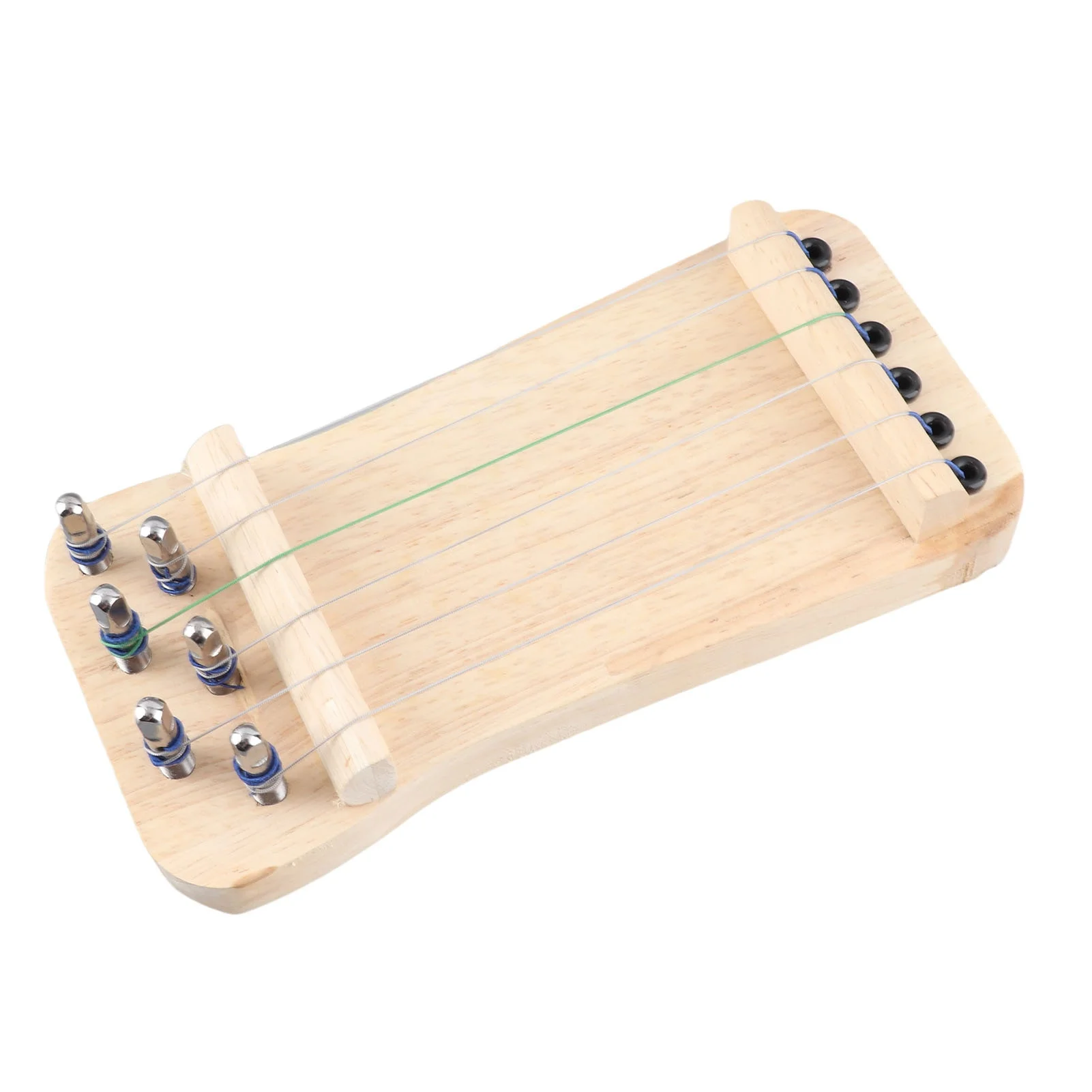 Chinese Zither Finger Trainer Wooden 6-String Mini Musical Instrument Fingering Practice Tool
