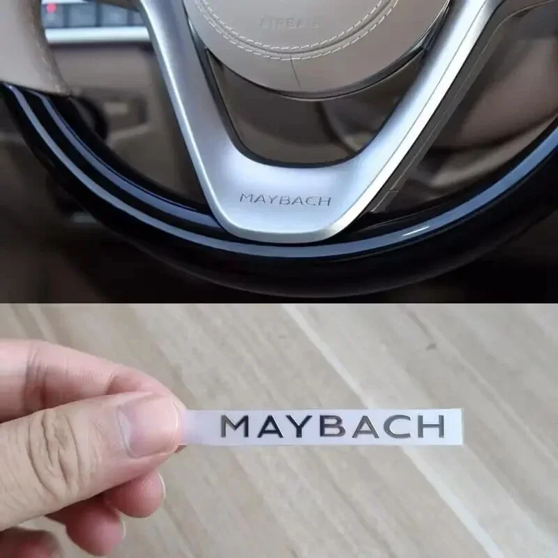 Car The interior is pasted casually steering wheel English letter car sticker For Maybach E-Class C-Class S-Class S450 S560 S600