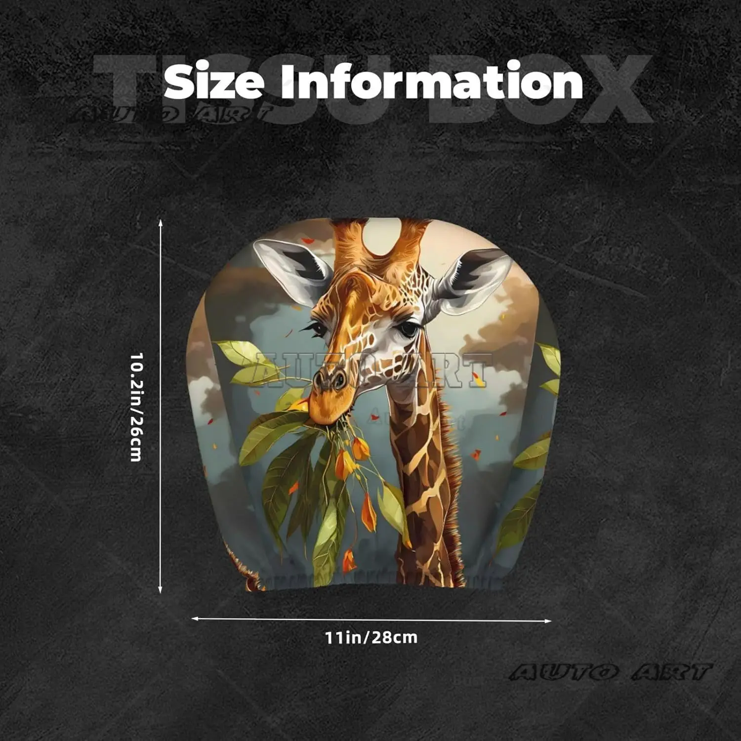 الزرافة الأكل يترك 2 قطعة مسند الرأس سيارة يغطي لينة مقعد السيارة رئيس بقية غطاء حامي العالمي مسند الرأس مكافحة القذرة يغطي