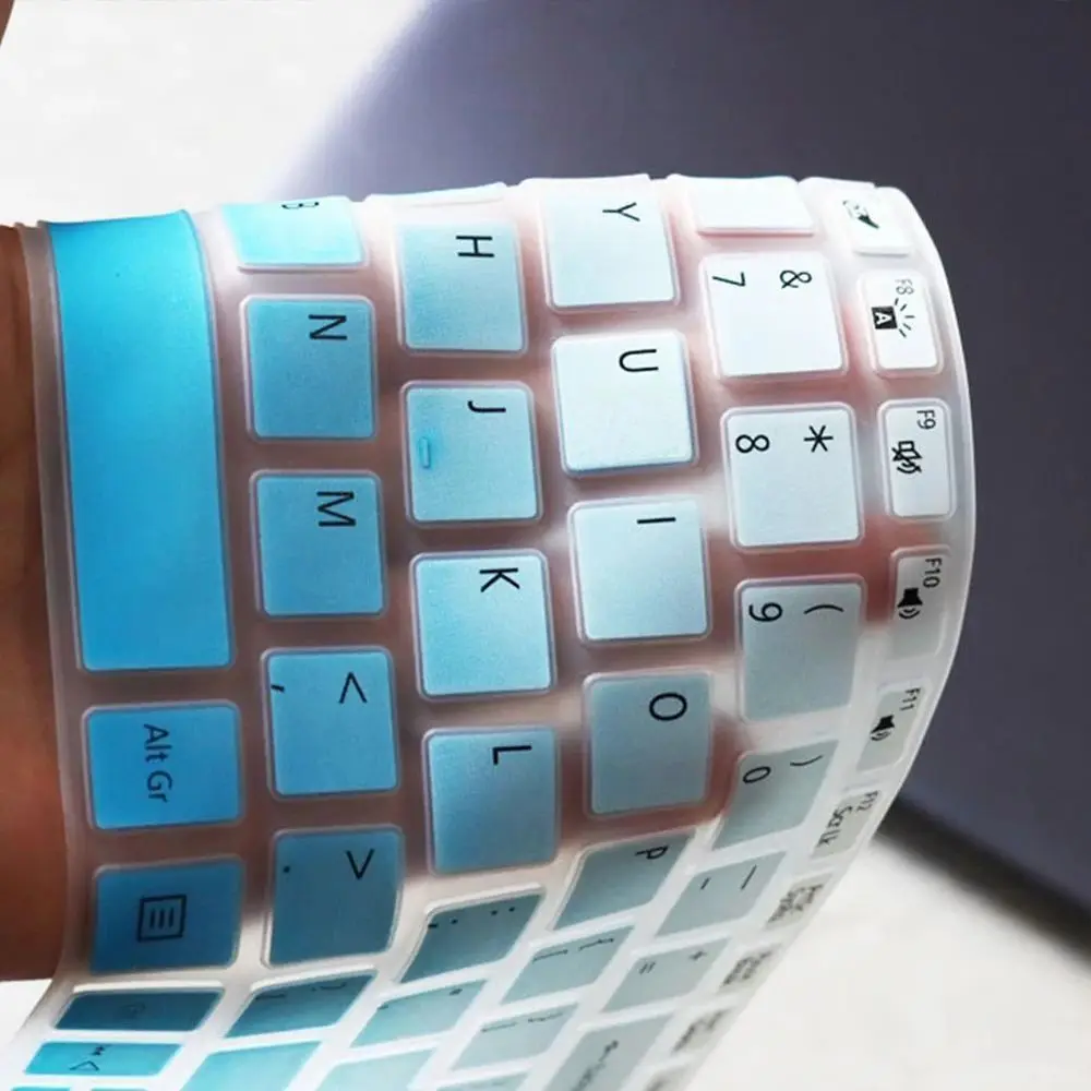 Teclado Protector Capa para Notebook Laptop, Silicone Film Teclado protetora, 15,6 polegadas, Acessórios