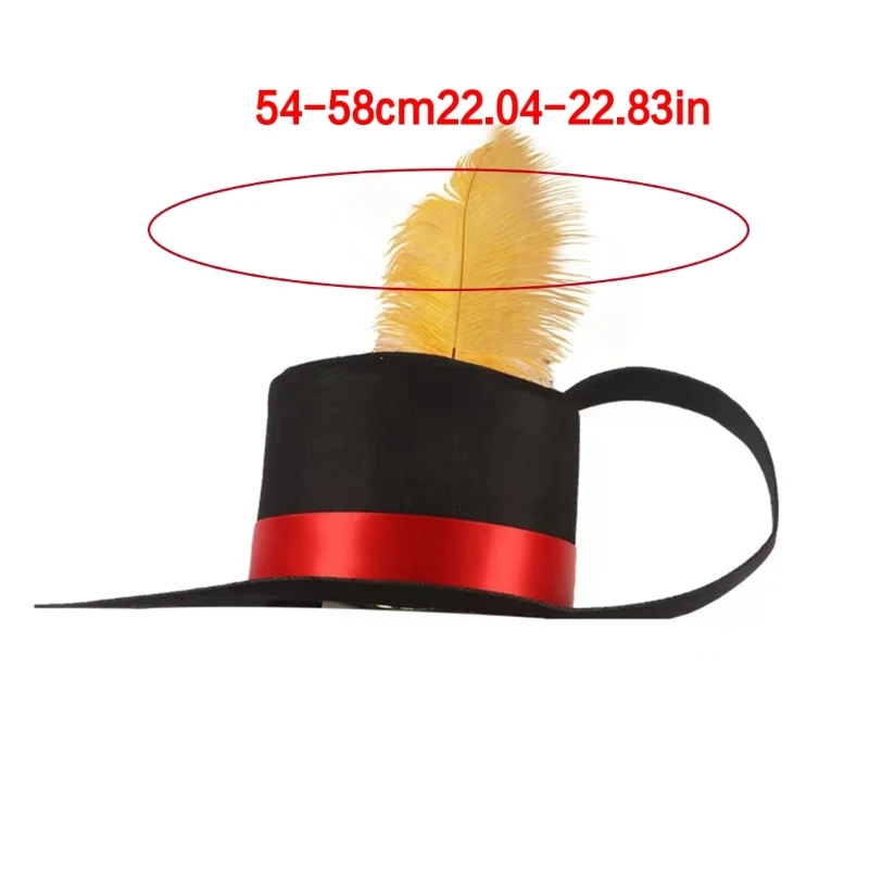 S1Y1 Trendy Black Holiday Party Hat for Cosplay Masquerades Christmas Celebrations