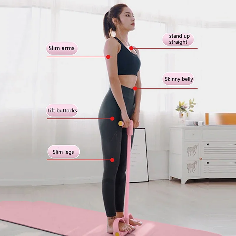 متعددة الوظائف التوتر حبل 8-أنبوب مطاطا اليوغا دواسة مجتذب المقاومة الفرقة التوتر حبل ل الساق تمتد التخسيس التدريب