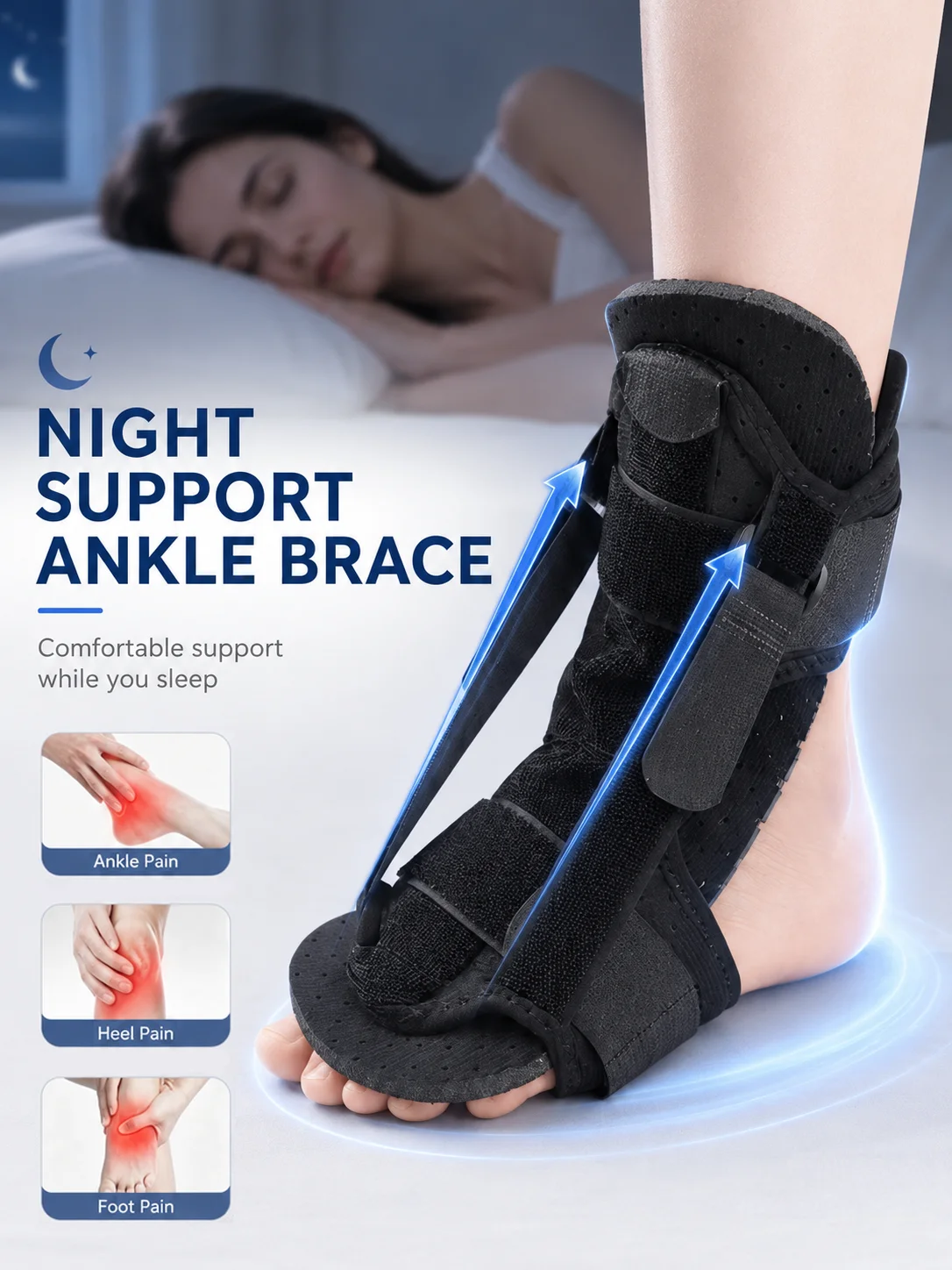 Ankle Brace Plantar Fasciitis Support Ankle Sprain Anklet Foot Drop Brace Ankle Sprain Ankle Brace Plantar Fasciitis 1PC 067
