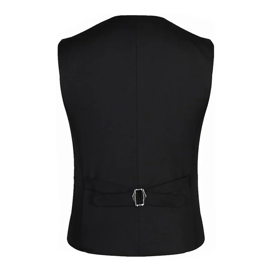 

2026 Spring Vintage Red Men Vests Double Breasted Sleeveless Suit Jacket Men's Steampunk Vest Slim Business Gothic Waistcoat