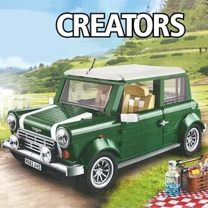 Blocos de Construção Técnicos Mini Cooper, Creator Expert, Compatível 10242, DIY Bricks, Modelo de carro clássico, Brinquedos para crianças 11 principais vendas mini cooper criança - №11