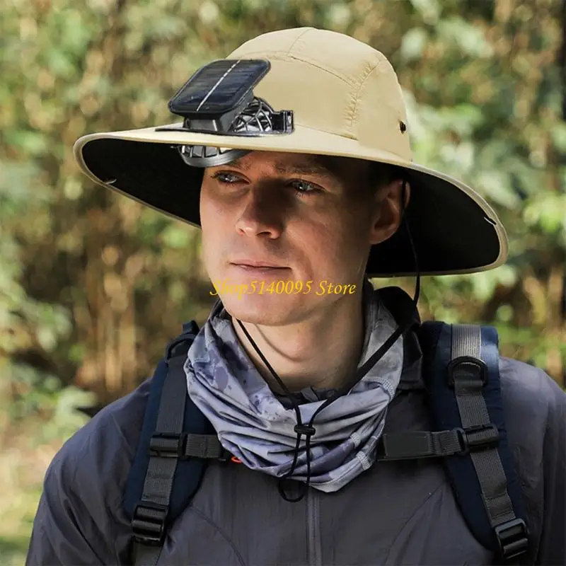 

DXAE Outdoor Solar Powered Cooling Hat For Men Fast Drying Hiking Camping Sun Hat