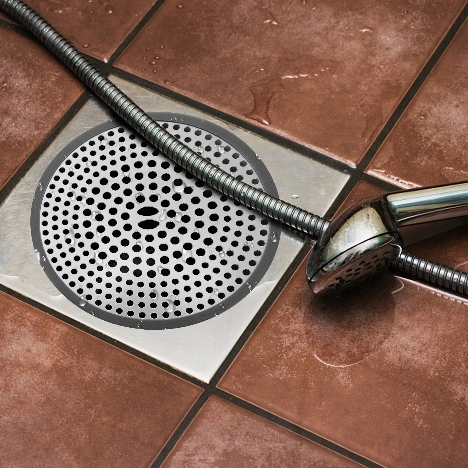 

Stainless Steel Sink Filter Fine Holes Kitchen Bathroom Floor Drain Cover Anti Clogging Plate Hair Catcher Fit Sewers Sinks Wash
