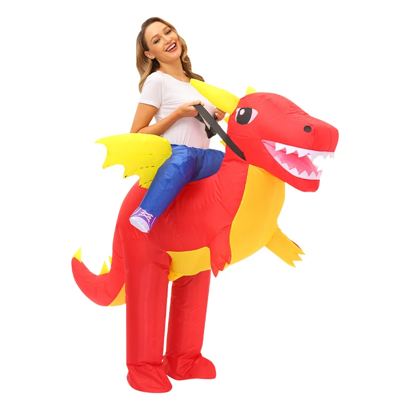 Riding Stereo Dinosaur Inflatable Costume Creative Halloween Cosplay Props Inflatable Riding Stereo Costume Props Costumes