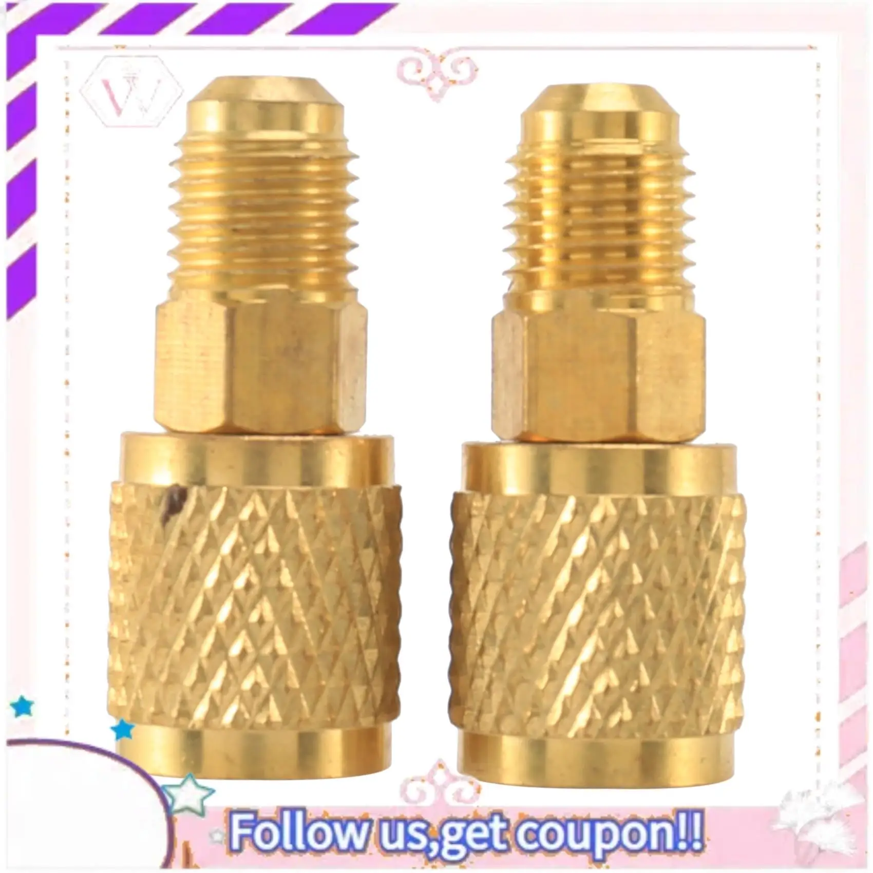 

Portable R410A Adapter 5/16Inch Sae Female Quick Couplers To 1/4Inch Sae Male Flare, Used For Mini Split System, Air Conditioner