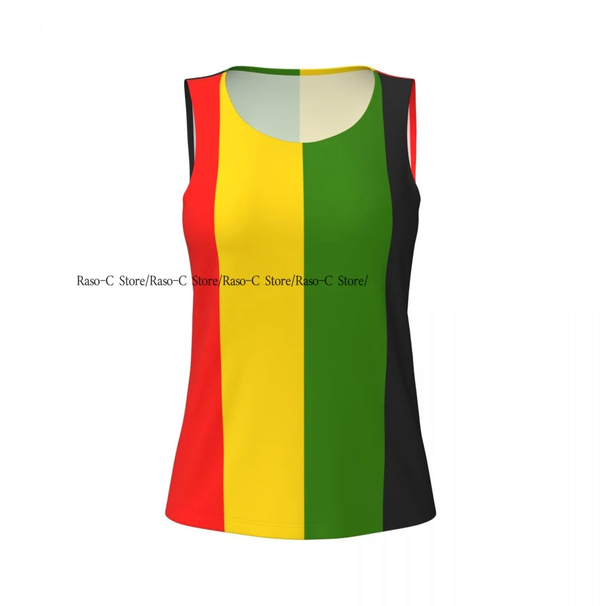 Women's Sleeveless Yoga Tank Top Jamaica Flag Stripe Quick Dry Running Training Sports Vest Fitness Gym Top Workout Yoga Shirts image 4