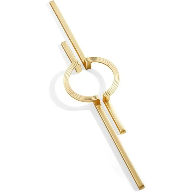 Zinc Alloy Furniture Handle Creative Half‑Circle Pulls Brushed Gold/Nickel Cabinet Drawer Wardrobe Door Hardware Knobs
