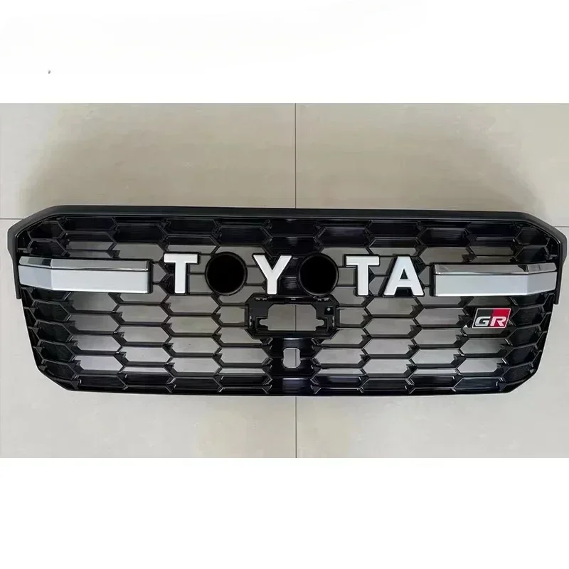 Land Cruiser LC300  GR Type Front Grille Auto Body Parts Plastic Car Grills Toyota 2021 Car Modification Center Mesh with Light