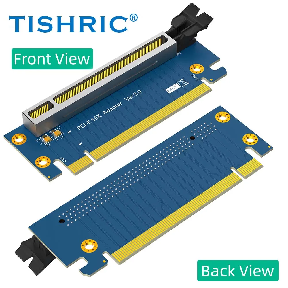 

TISHRIC PCI-Express 16X Adapter Card PCI-E 3.0 90 Degree Steering Card High Speed With Shielding Riser Card For 2U Server