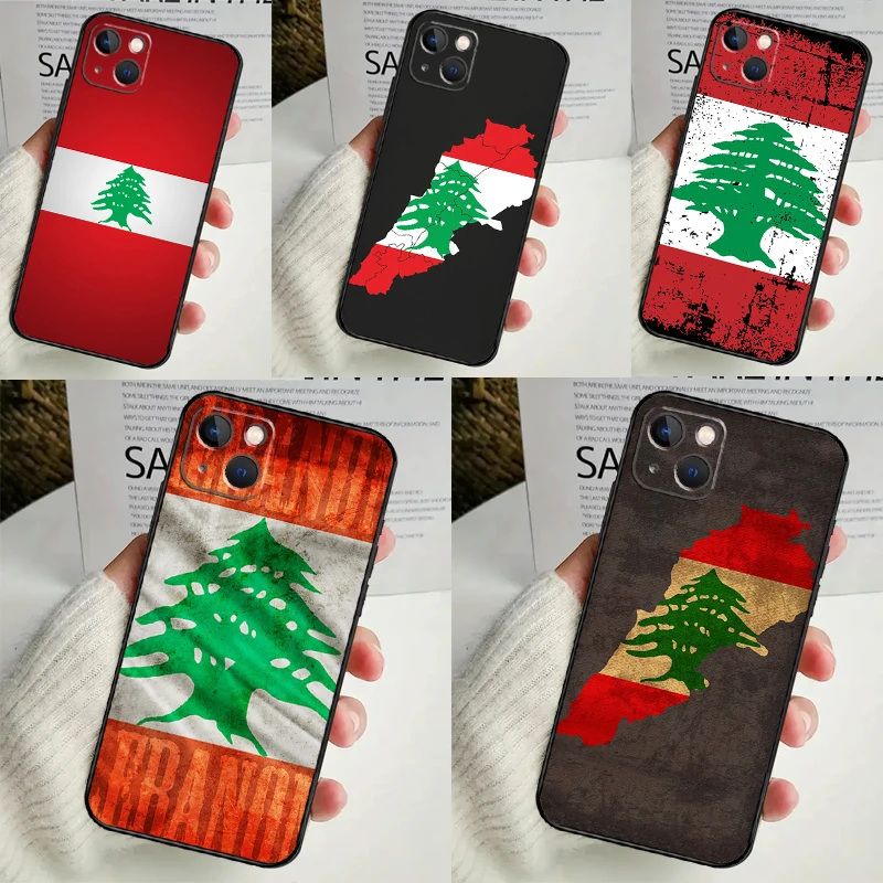 Lebanon Flag Map Case For iPhone 14 13 12 11 16 15 Pro Max Mini Cover X XR XS 8 7 14 16 15 Plus Accessories