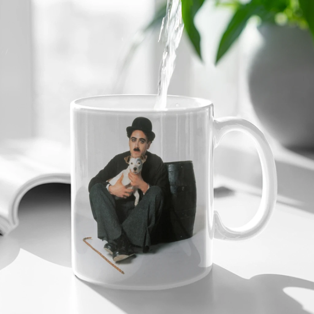 

Funny Charlie Chaplin Movie Coffee Mug 11oz Fun Ceramic Coffee Tea Cocoa Cup Handle Tea Drink Cup