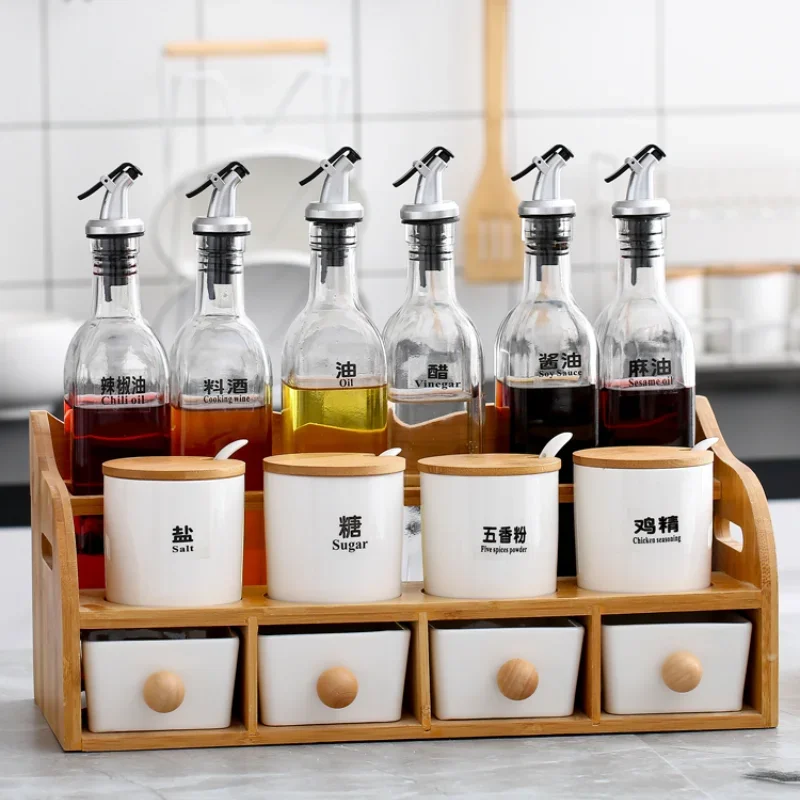 مجموعة برطمانات توابل من السيراميك الاسكندنافية، هزازات فلفل ملح، منظم سكر، برطمان توابل مع غطاء، مجموعة علب، ملحقات المطبخ #6