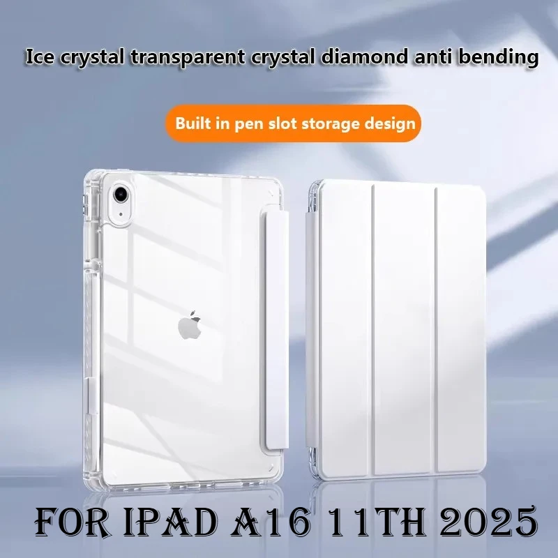 

Акриловый чехол для ПК для iPad 11-го поколения 2025 A16 11 Air 11 13 6 5 4 Mini 7 Pro 11 13 12.9 3 Pro 10th 10.9 9.7 10.2 Чехол со слотом для ручки