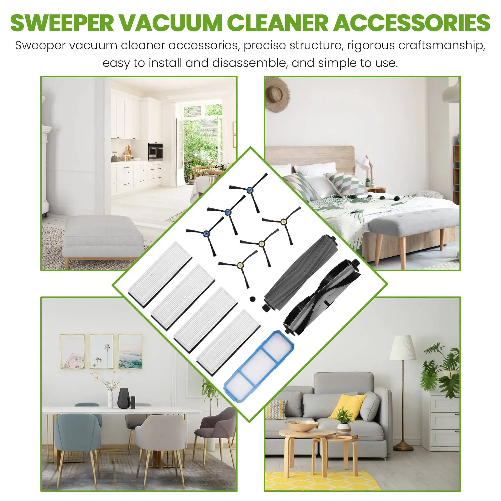 หลักแปรงด้านข้าง HEPA Filter สําหรับ Silvercrest SSR1 SSRA1 สําหรับ Ilife A9S A7 V8 V8S X750 X800 X785 V80 หุ่นยนต์อะไหล่สูญญากาศ