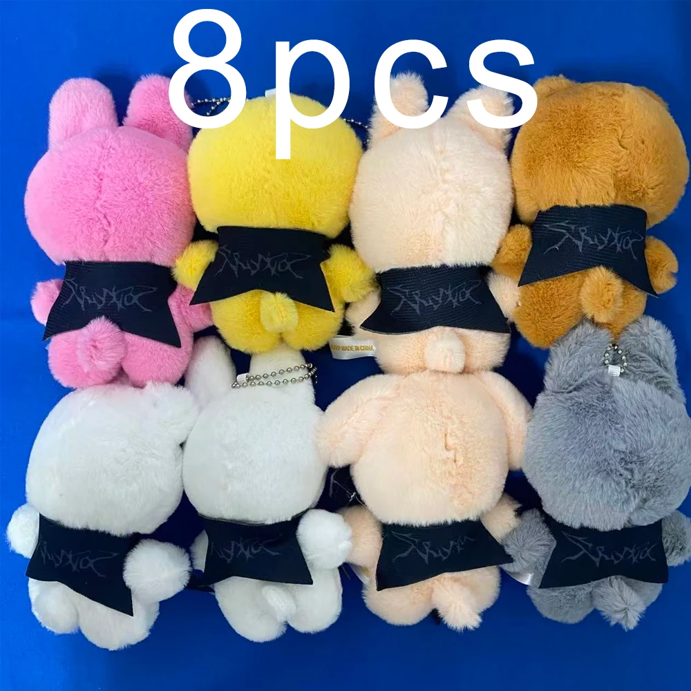 #10cm Animal Bear Foxes Wandering Plush Toy Keychain Soft Pillow Kawaii Room Bag Clothes Decoration Collection Model Friend Gift