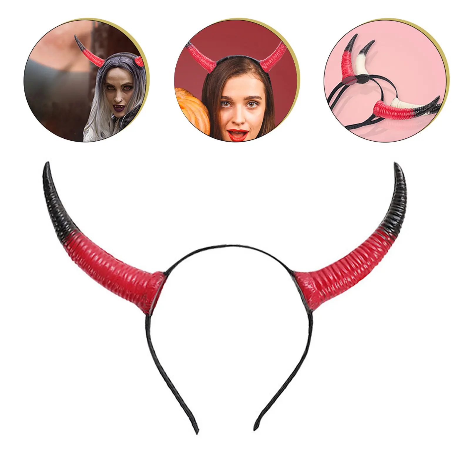 

Креативная повязка на голову в виде коровьих рогов из высококачественного материала, забавный аксессуар для вечеринок, фестивалей, карнавалов, костюмный реквизит, дьявольские рожки, реквизит для косплея