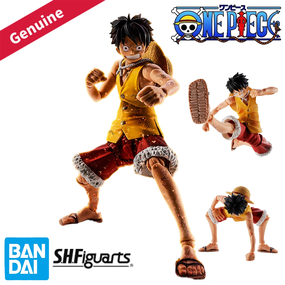 

Оригинальные экшн-куклы Bandai/куклы S.H.Figuarts One Piece Monkey D. Luffy Marineford H = 145 мм, аниме-фигурка, модель игрушки для мальчиков