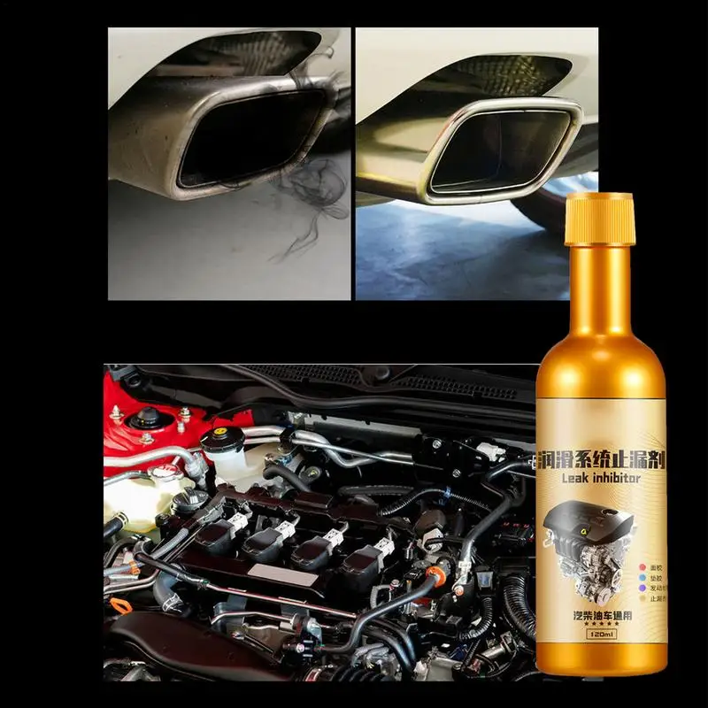 Leak Proof Engine Oil Additive 120ml Oil Burning Leak Repair Liquid Lubrication Sealing Liquid Seal Activator Leak Stop Agent