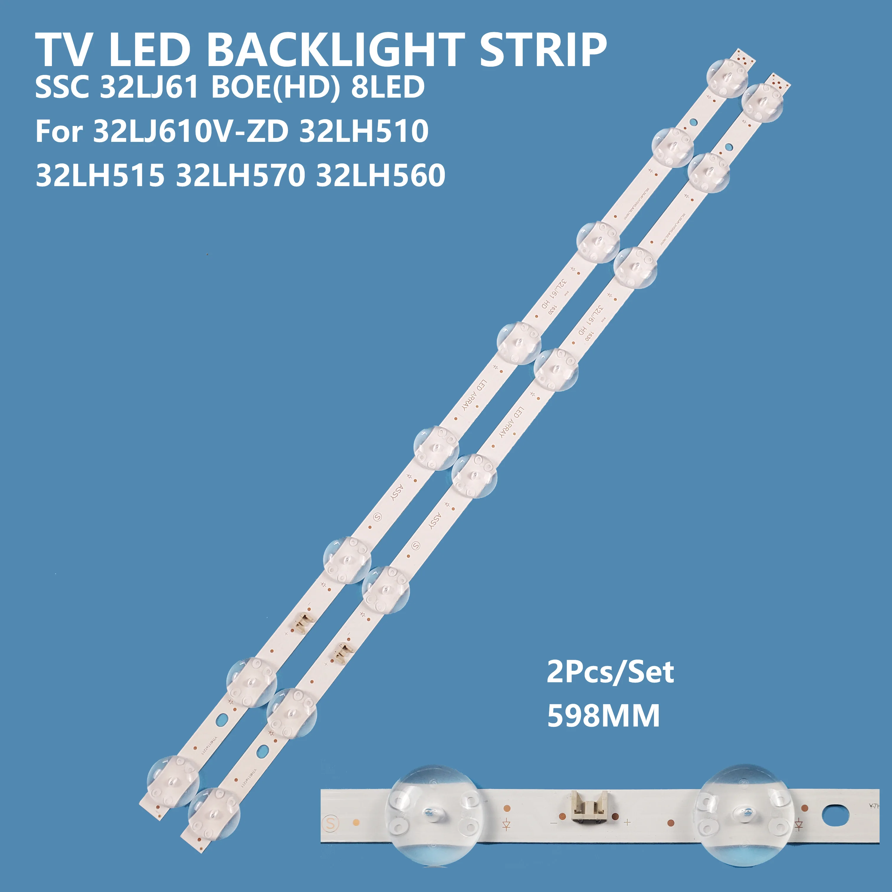 32inch TV LED Light Strips 32LJ61 For LG 32LJ510U 32LH570 32LH560 32LH515 32LK510BPLD led bar backlight to repair