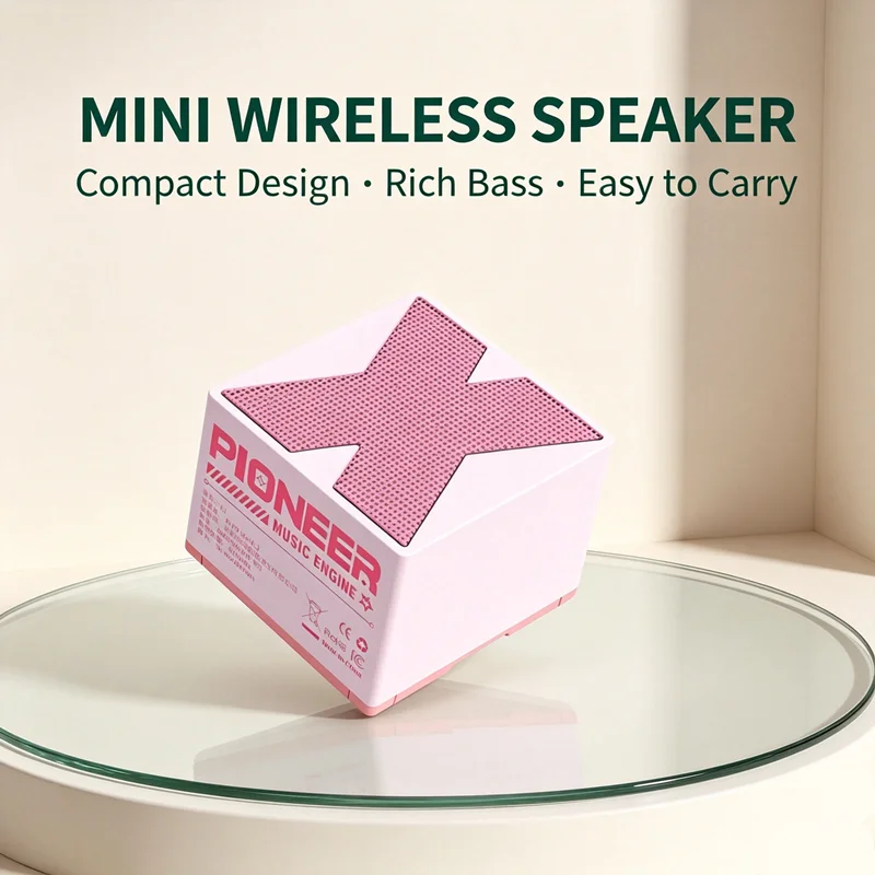 Mini Bluetooth Speaker Wireless Loudspeaker Crack LED SD Card USB Subwoofer Portable MP3 Music Sound Column for PC Mobile Phone
