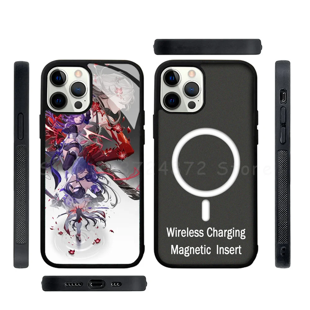 

Acheron Honkai Star Rail Phone Case Strong Magnetic For IPhone 15 14 13 Pro Max Alex Mirror For Magsafe Wireless Charging Cover