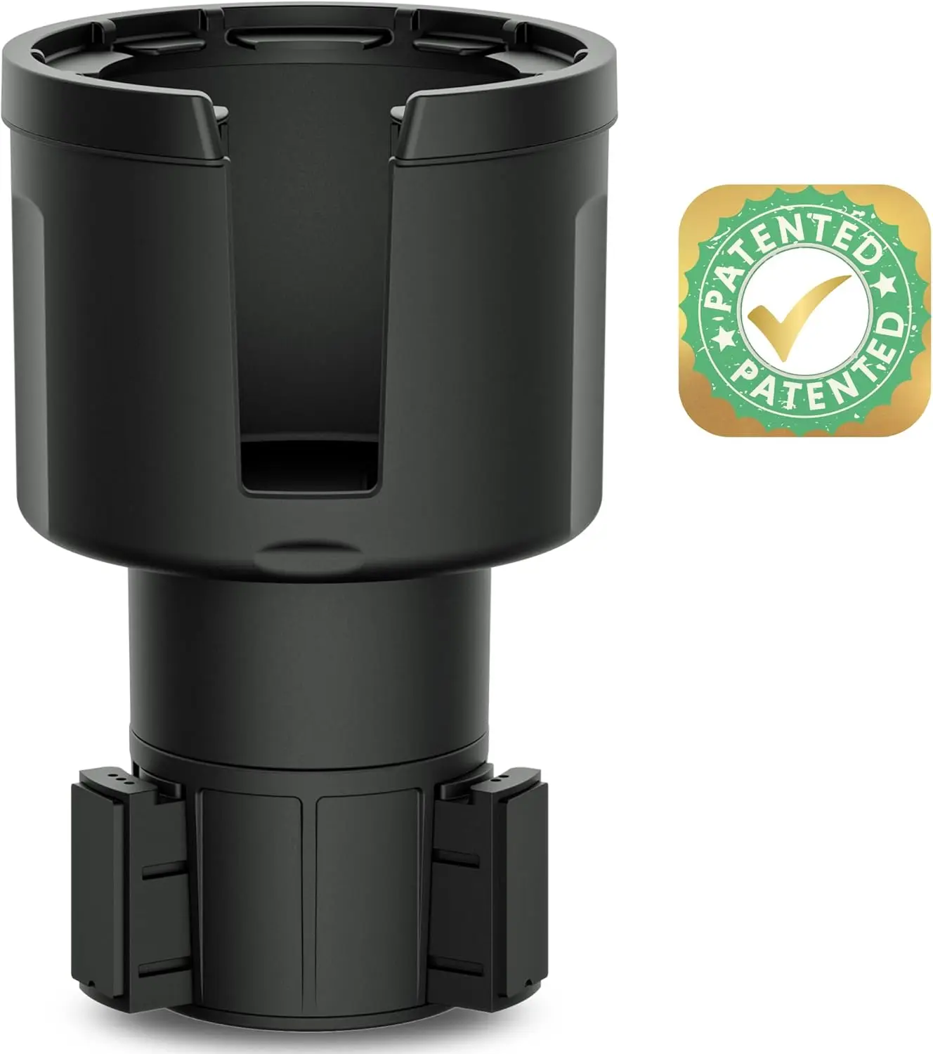 

Улучшенный расширитель для автомобильного подстаканника - регулируемая вставка для больших бутылок с водой до 40 унций, универсальная подходит для большинства автомобилей