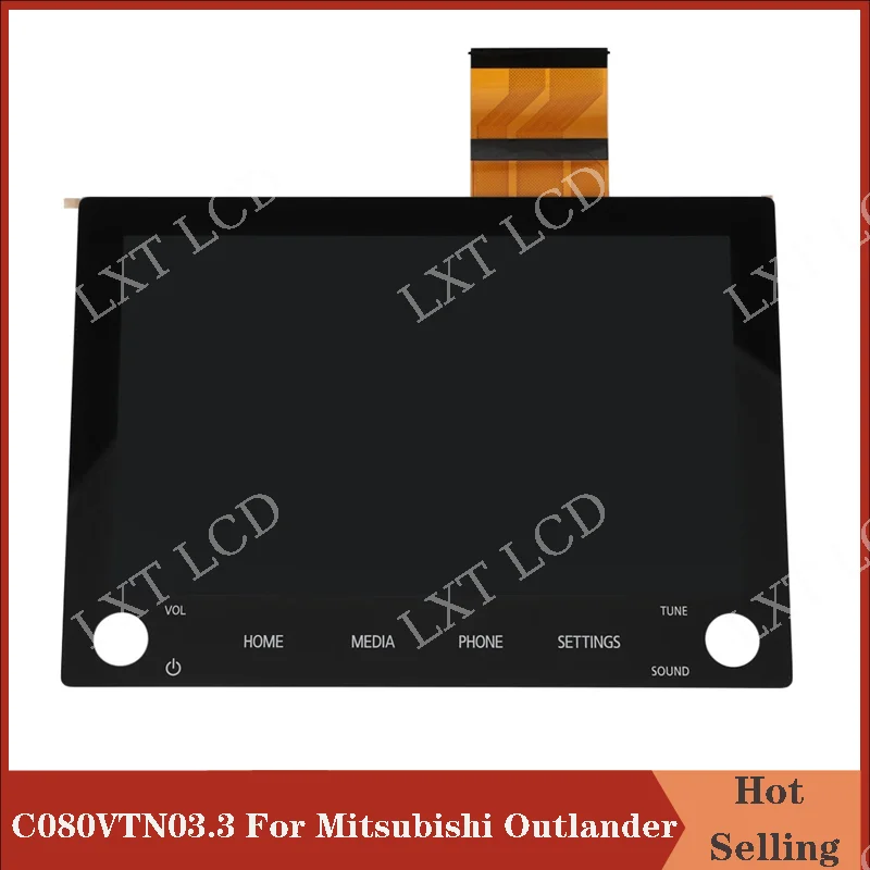 Original 8 Inch C080VTN03.3 LCD With Touch Screen For Mitsubishi Outlander 2019-2022 8740A130 8740A040