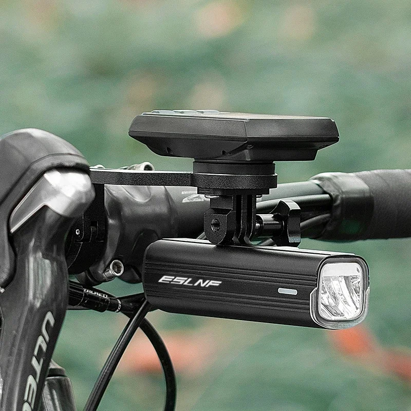Aluminum Alloy Bike Hoisting Light Mount Ultralight Holder Multifunctional Bike Speedometer Bracket Fit for IGS/Garmin/Bryton/Ca