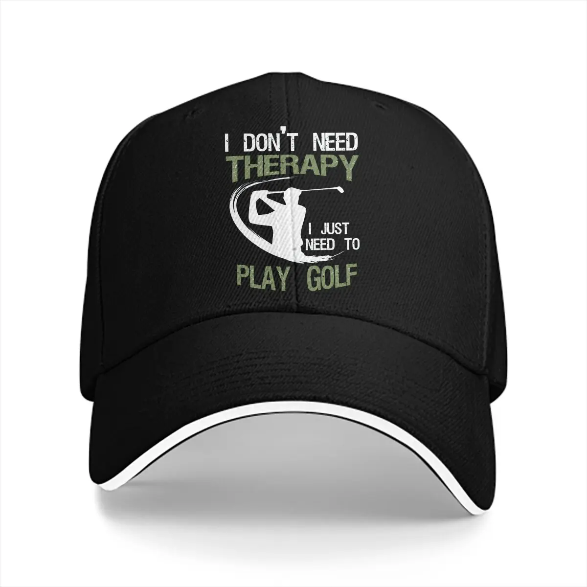 Masters Tournament Golf Multicolor Hat Peaked Women's Cap I Don'T Need Therapy I Just Need To Play Personalized Visor Hats