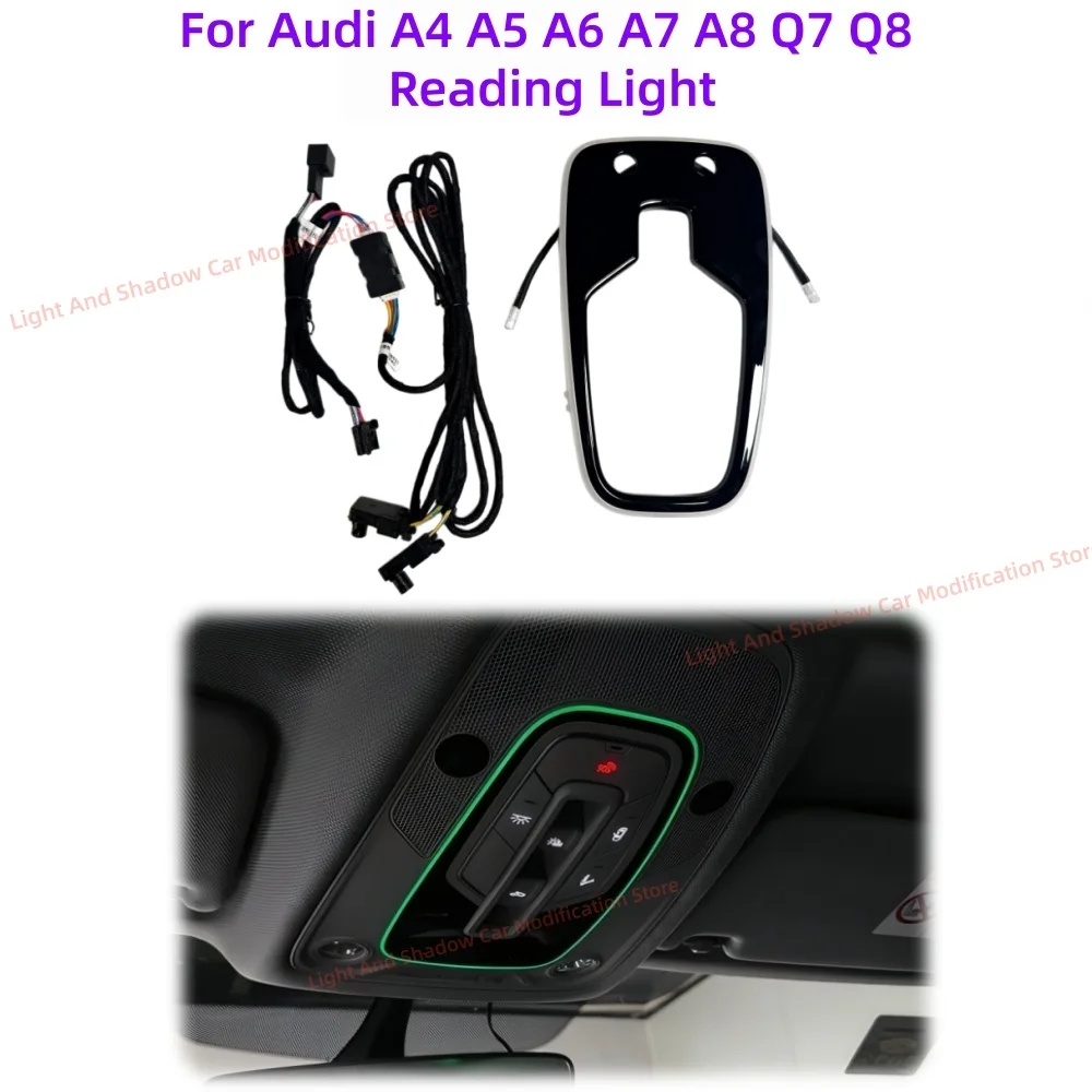 Car accessories Fit for Audi A4 A5 A6 A7 Q5 Q7 Q8 Upgrade Interior Roof Reading Light With Ambient Lamp modification Auto Parts - view 3