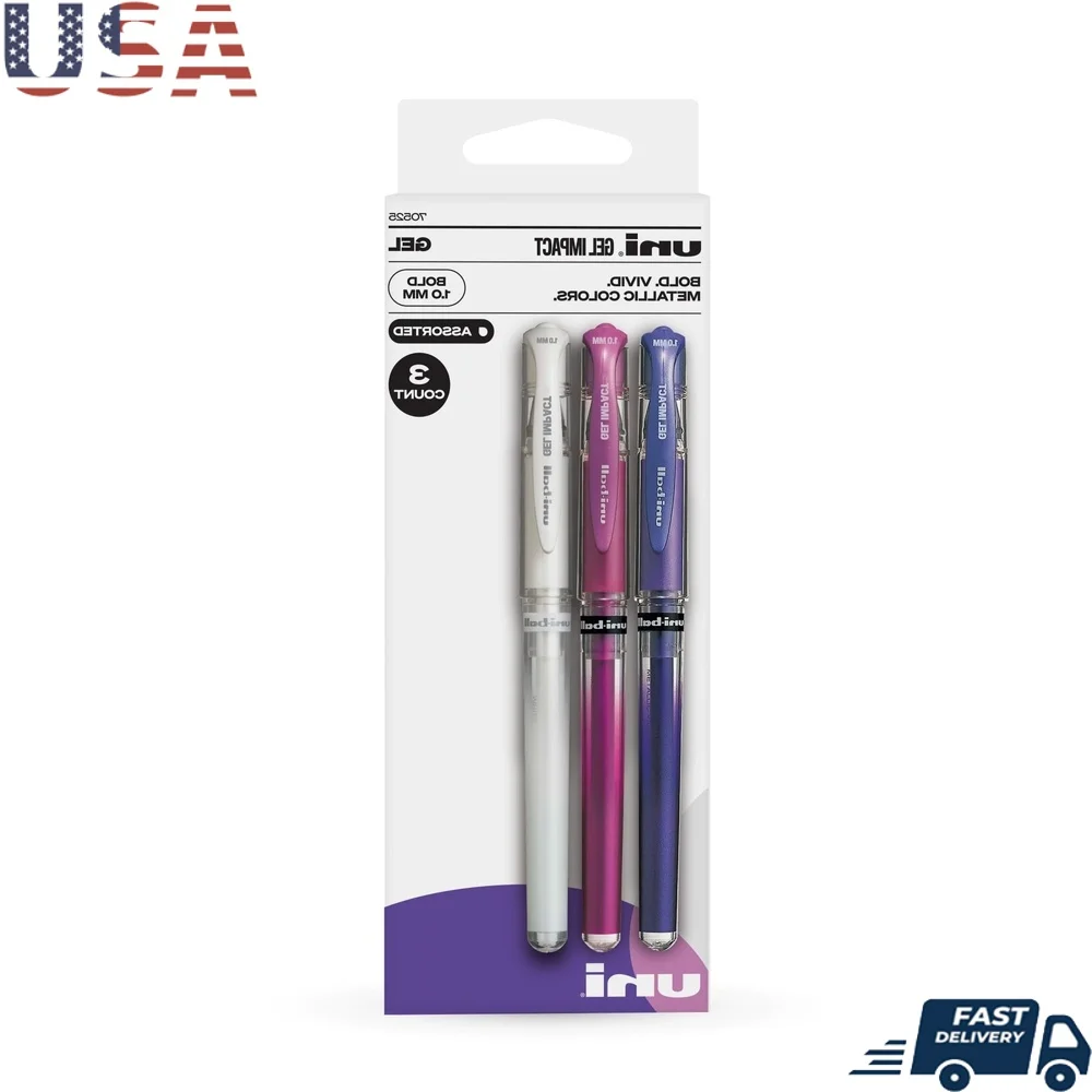 

Gel Impact Pens Bold Point 1.0 mm Assorted Ink 3 Count
