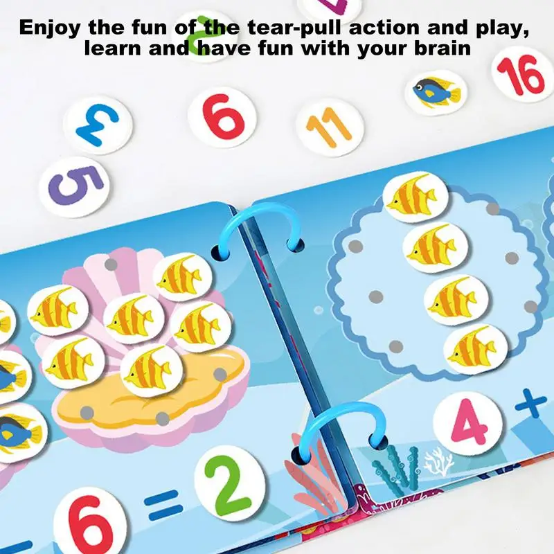 Autocollants de scène Montessori pour enfants, autocollants éducatifs de reconnaissance des lettres et des nombres, livres créatifs, jouet d'apprentissage préscolaire
