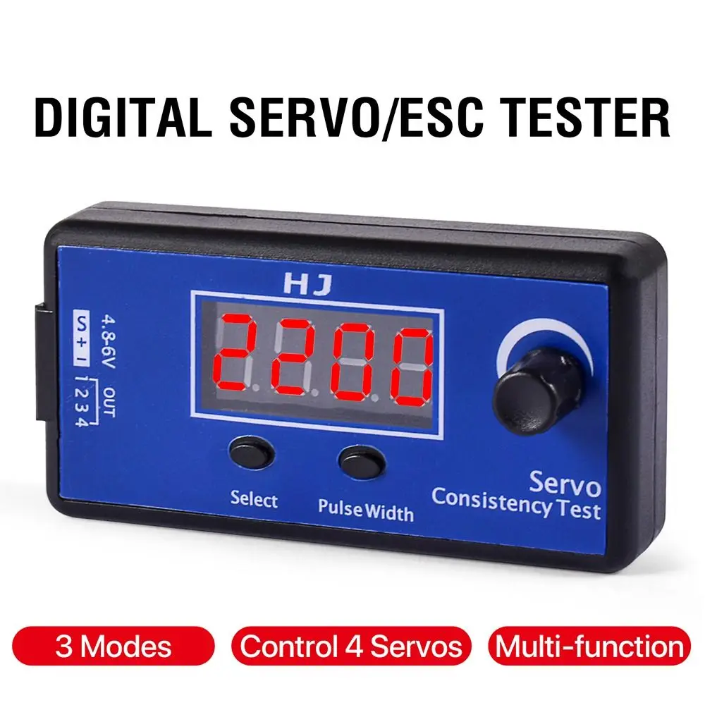 

DC 4.8~6V RC Servo Tester 3 Modes Tester Digital Servo Tester Digital Display Digital Speed Controller RC Helicopter Airplane