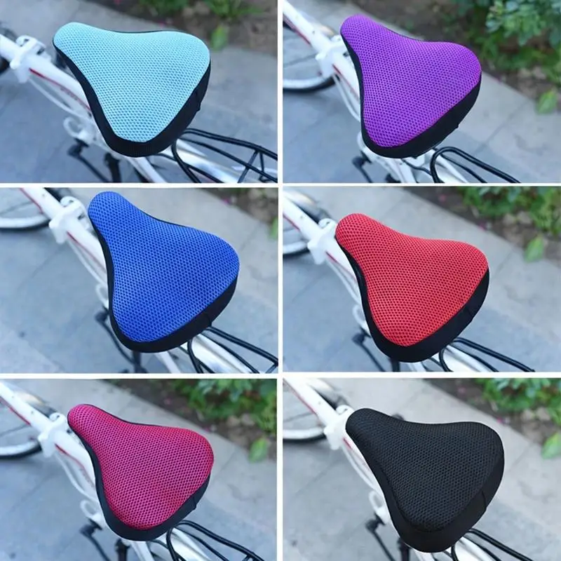 Bicycle Saddle 3D Soft Bike Seat Cover Cycling Silicone Cushion Breathable Comfortable