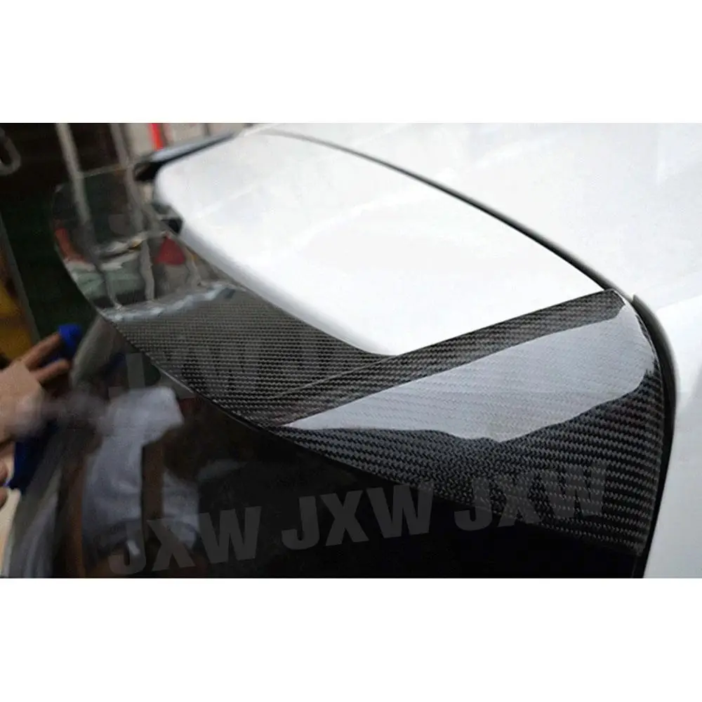 Rear Roof Spoiler Lip Wing for Volkswagen VW Golf 6 MK6 VI Sandard 2010-2013 V Style Auto Car Decoration Carbon Fiber/FRP Black